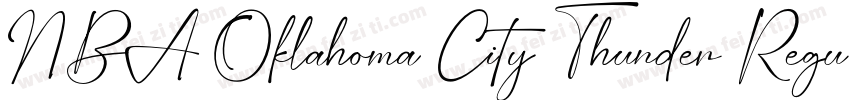 NBA Oklahoma City Thunder Regular字体转换